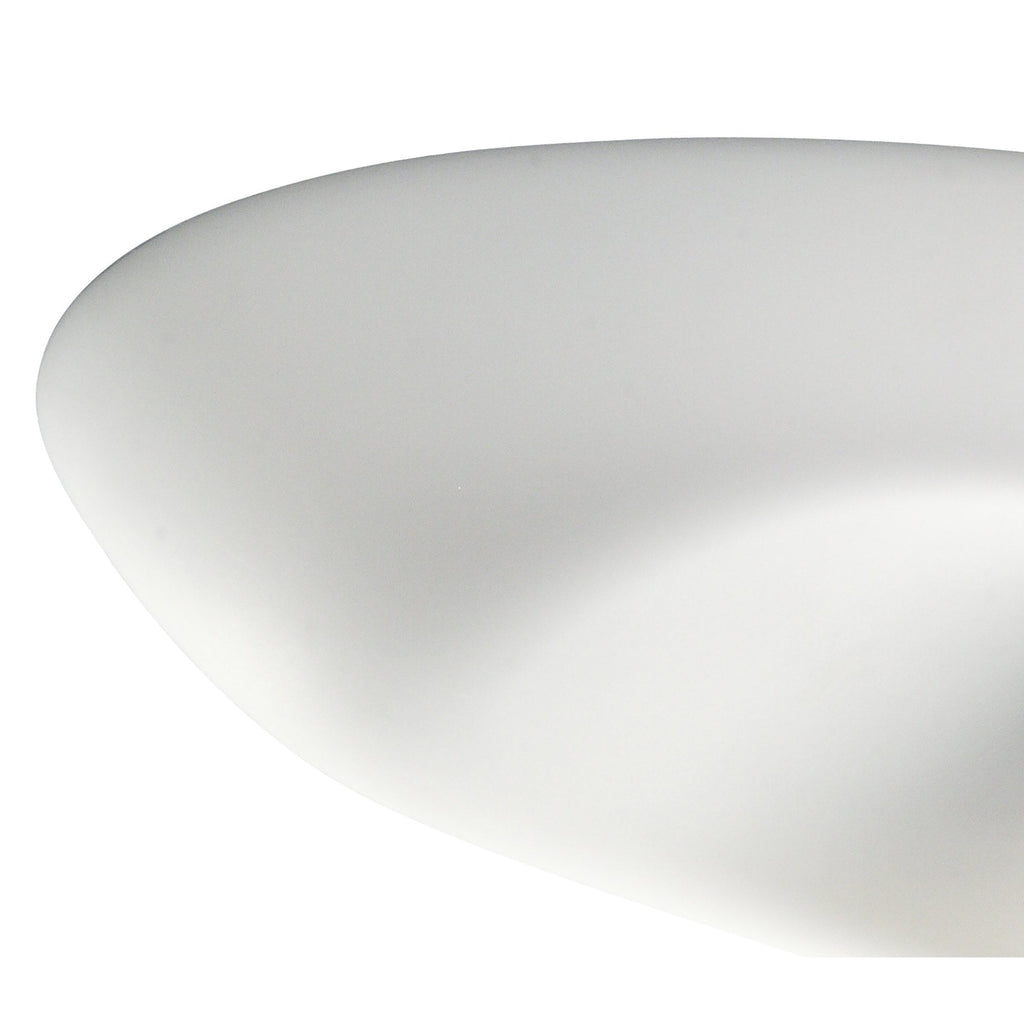 M1335 Huevo Ceiling 6 Light E27 Outdoor Polished Chrome / Opal White