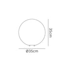 M1388 Huevo Ball Table Lamp 1 Light E27 Small Outdoor Opal White