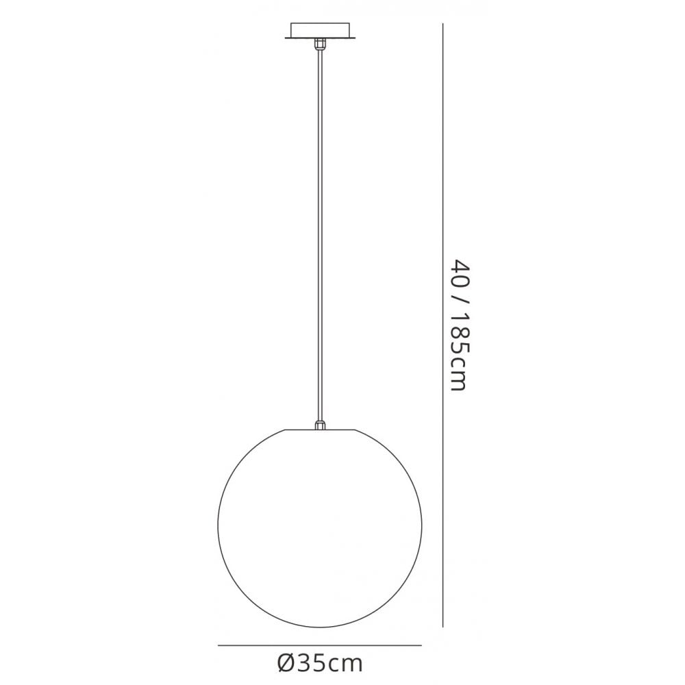 M1397 Huevo Ball Pendant 1 Light E27 Small Outdoor Opal White