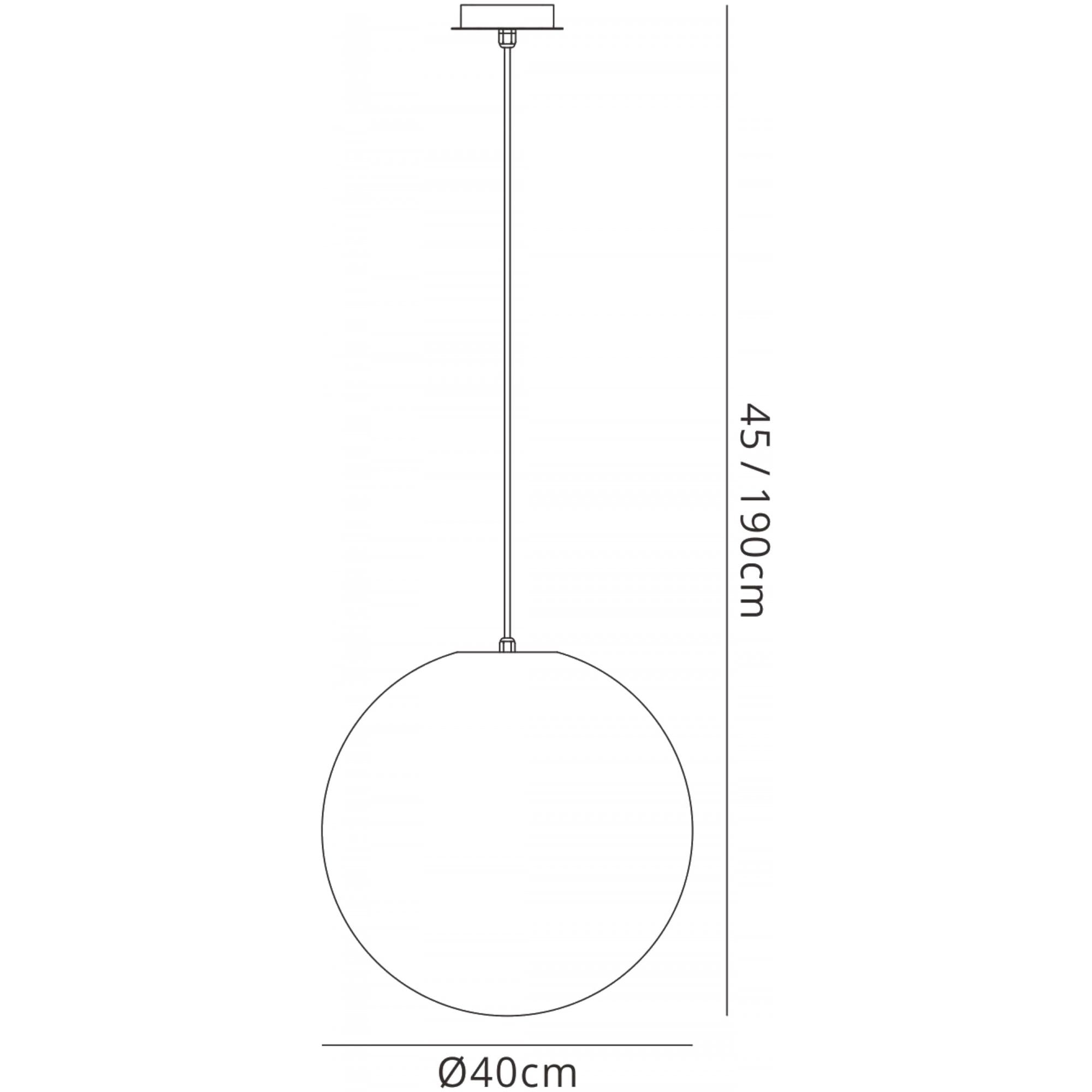 M1398 Huevo Ball Pendant 1 Light E27 Medium Outdoor Opal White