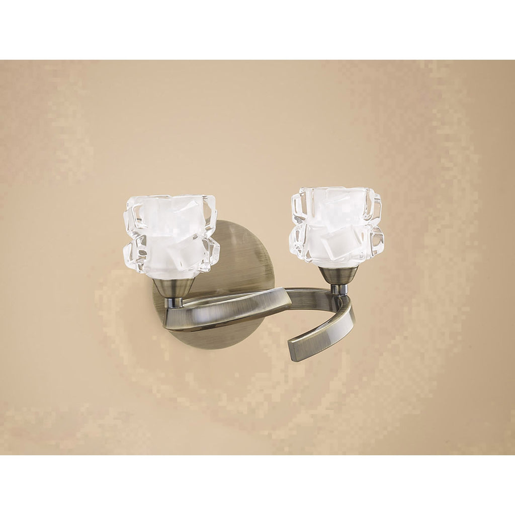 M1864 Ice Wall Lamp 2 Light G9 Antique Brass