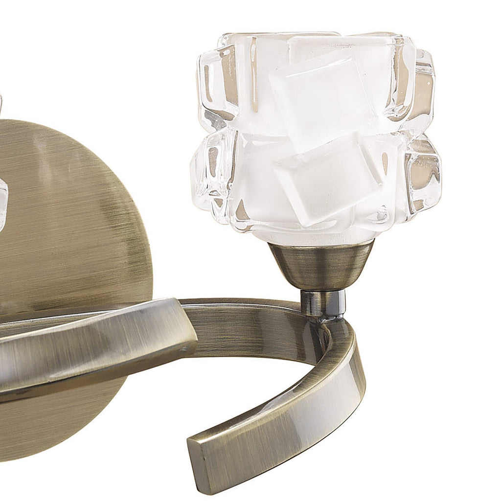 M1864 Ice Wall Lamp 2 Light G9 Antique Brass