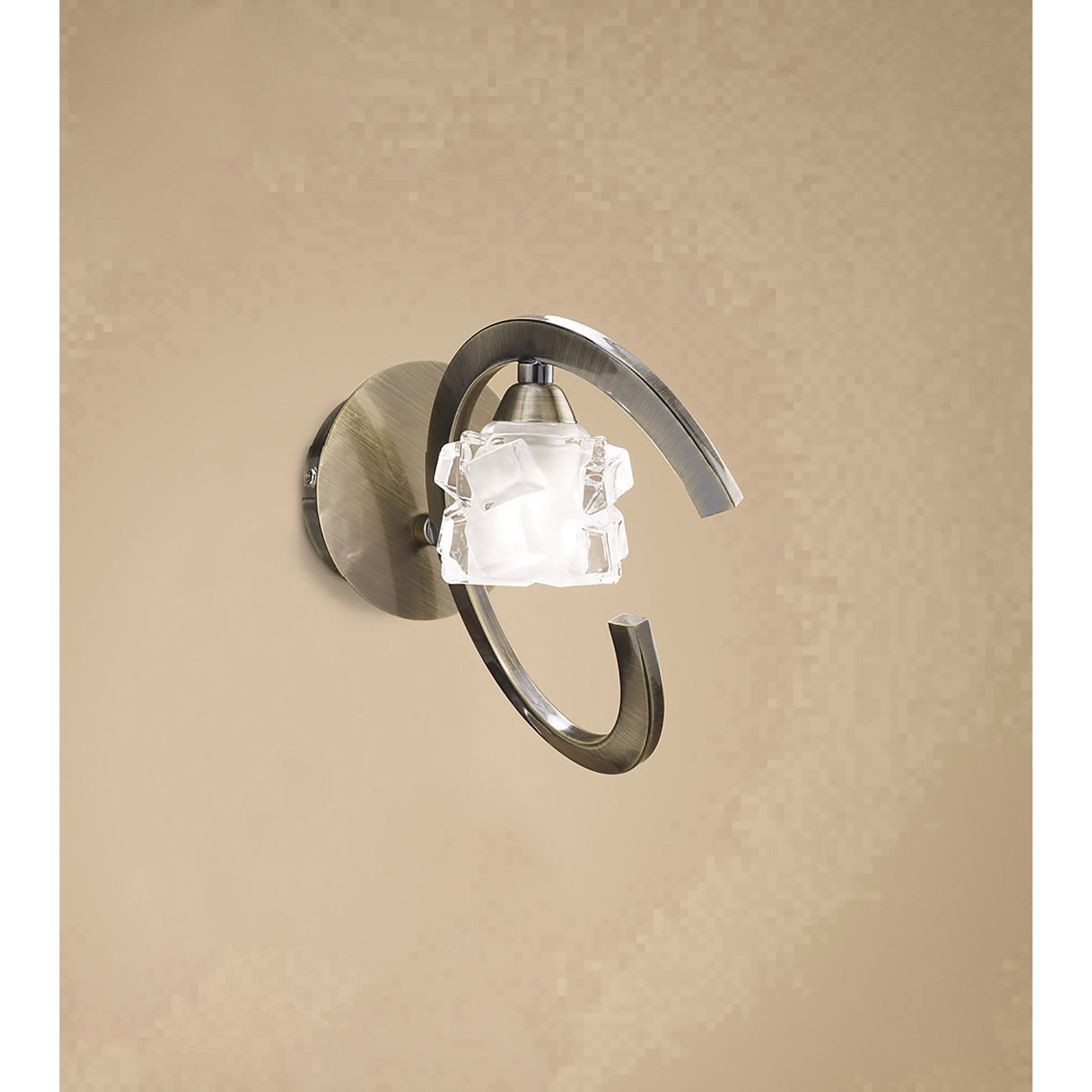 M1865 Ice Wall Lamp 1 Light G9 Antique Brass