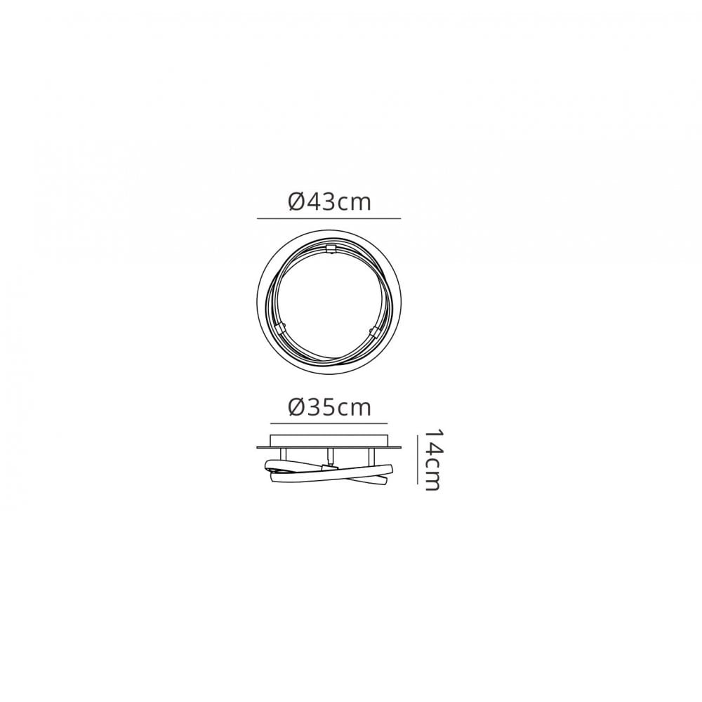 M5992K Infinity Blanco Flush 30W LED White/White Acrylic/Clear Mirror