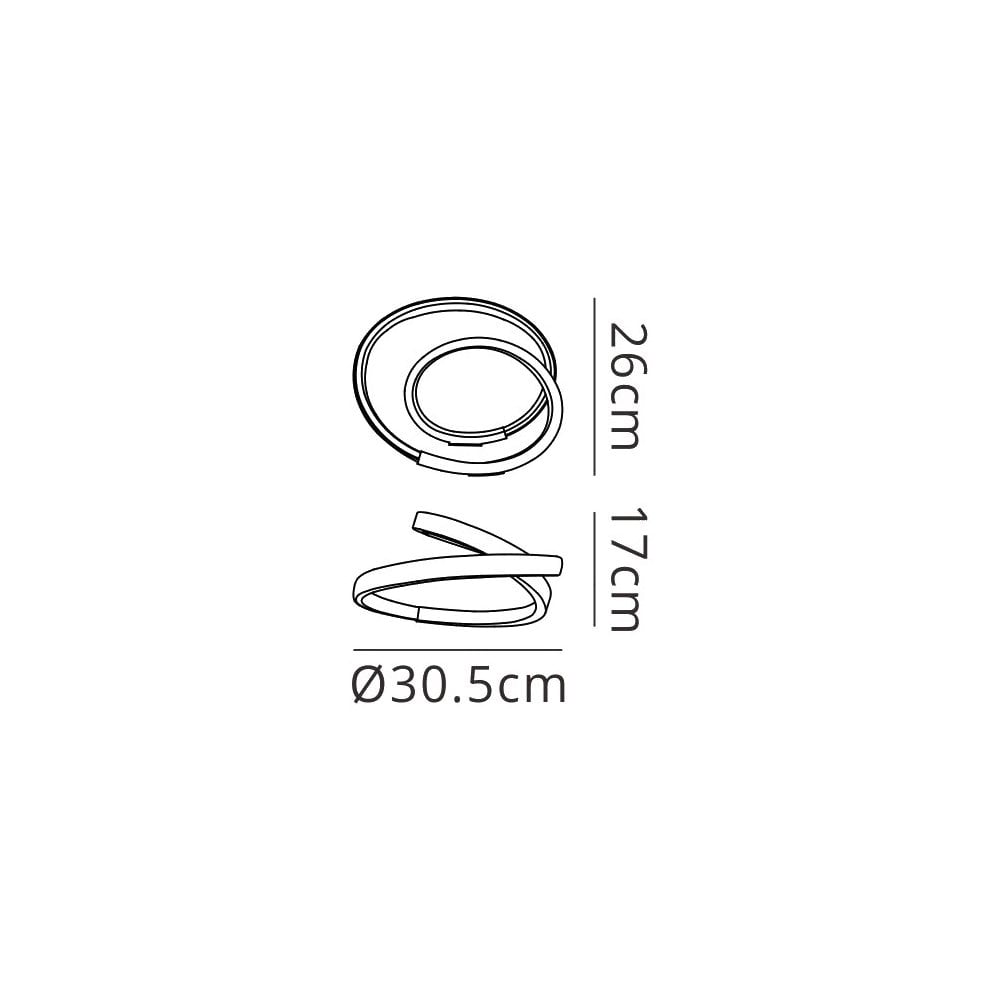 M5994K Infinity Blanco Table Lamp 12W LED White/White Acrylic