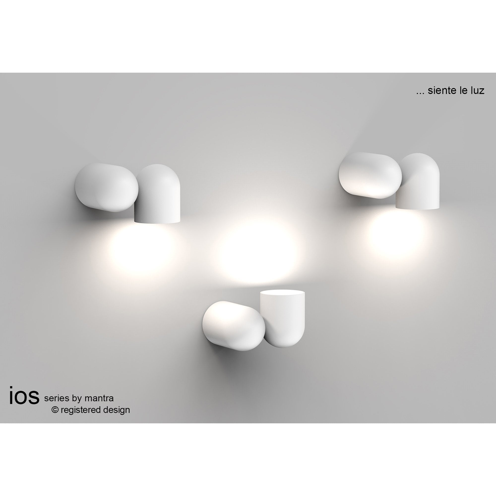 M7294 Ios Adjustable Spotlight Wall Lamp 1 Light White