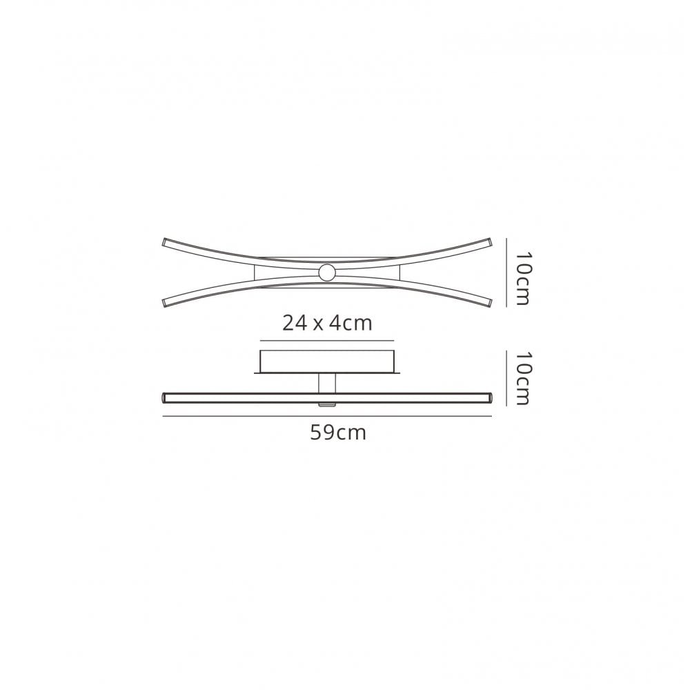 M6375 Jeri Wall Lamp/Picture Light 2 Light LED Polished Chrome