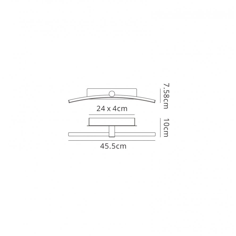 M6370 Jeri Wall Lamp / Picture Light 8W LED Polished Chrome