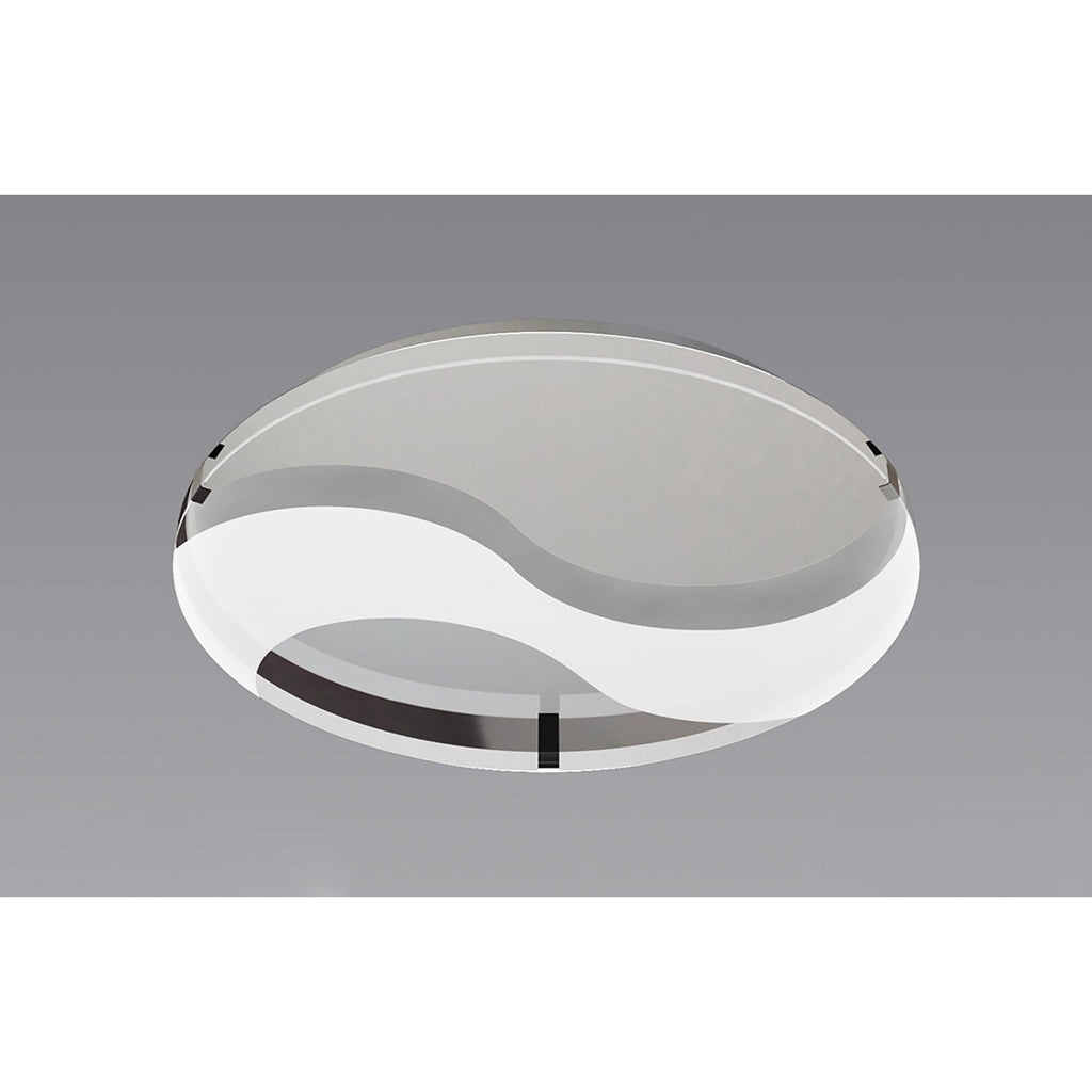 M8341/1 Jersey Ceiling 20W LED Round Polished Chrome/Opal White Glass