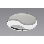 M8341/1 Jersey Ceiling 20W LED Round Polished Chrome/Opal White Glass