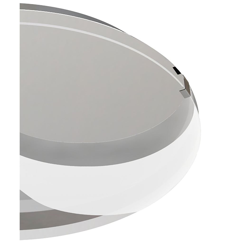 M8341/1 Jersey Ceiling 20W LED Round Polished Chrome/Opal White Glass