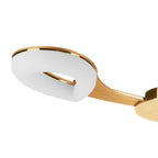M8271/1 Juno Telescopic Convertible To Semi Flush 3 Light 15W LED Satin Gold/Frosted Acrylic/Gold