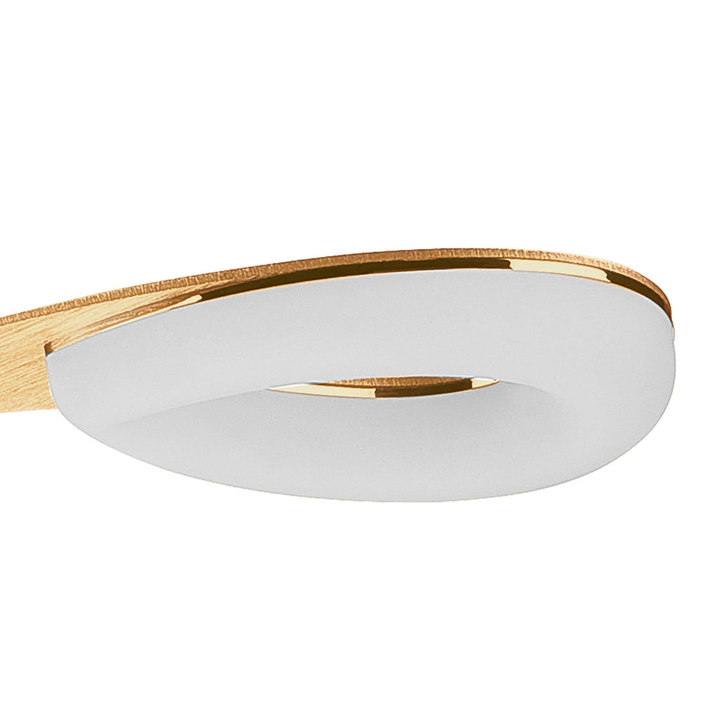 M8271/1 Juno Telescopic Convertible To Semi Flush 3 Light 15W LED Satin Gold/Frosted Acrylic/Gold