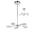 M8252/1 Juno Telescopic 5 Light 30W LED Satin Aluminium/Frosted Acrylic/Polished Chrome