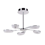 M8252/1 Juno Telescopic 5 Light 30W LED Satin Aluminium/Frosted Acrylic/Polished Chrome