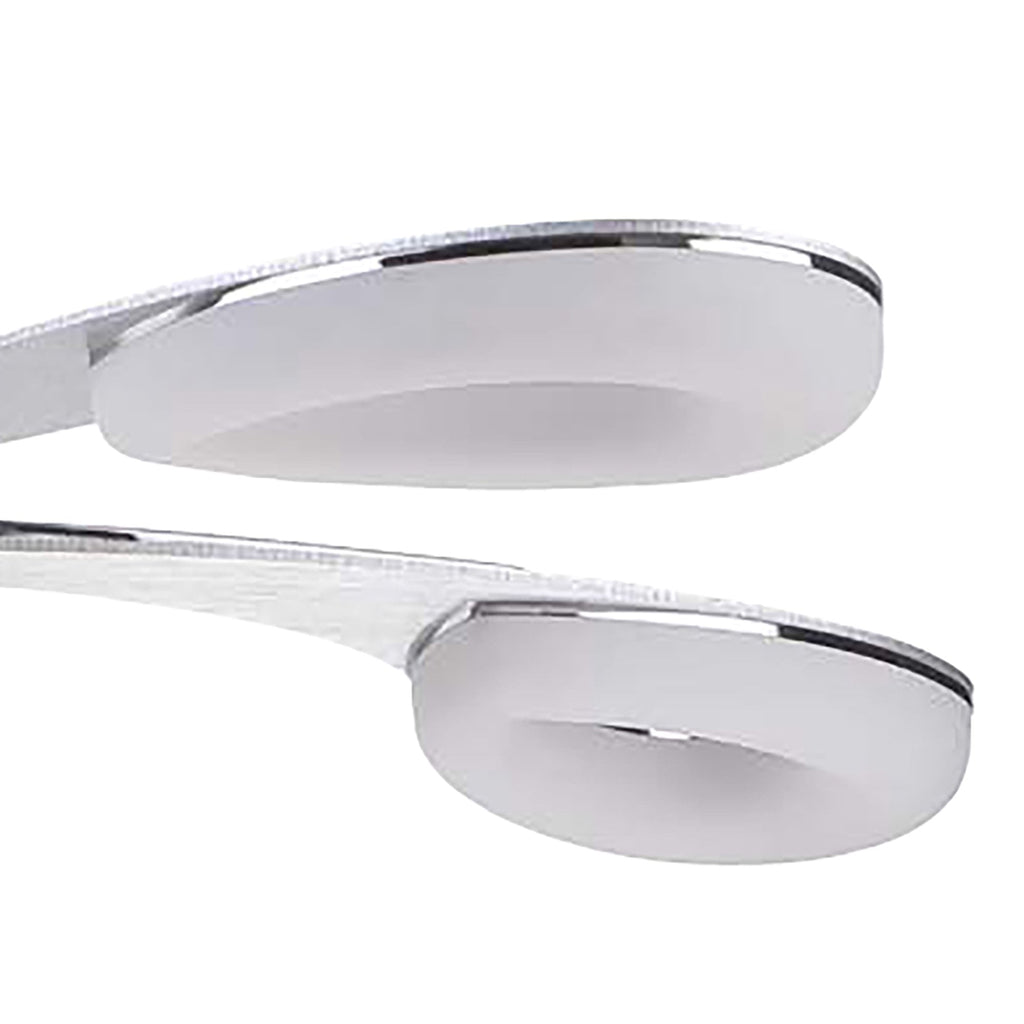 M8252/1 Juno Telescopic 5 Light 30W LED Satin Aluminium/Frosted Acrylic/Polished Chrome