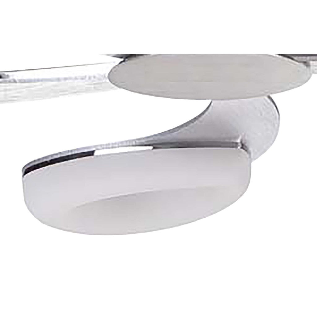 M8252/1 Juno Telescopic 5 Light 30W LED Satin Aluminium/Frosted Acrylic/Polished Chrome