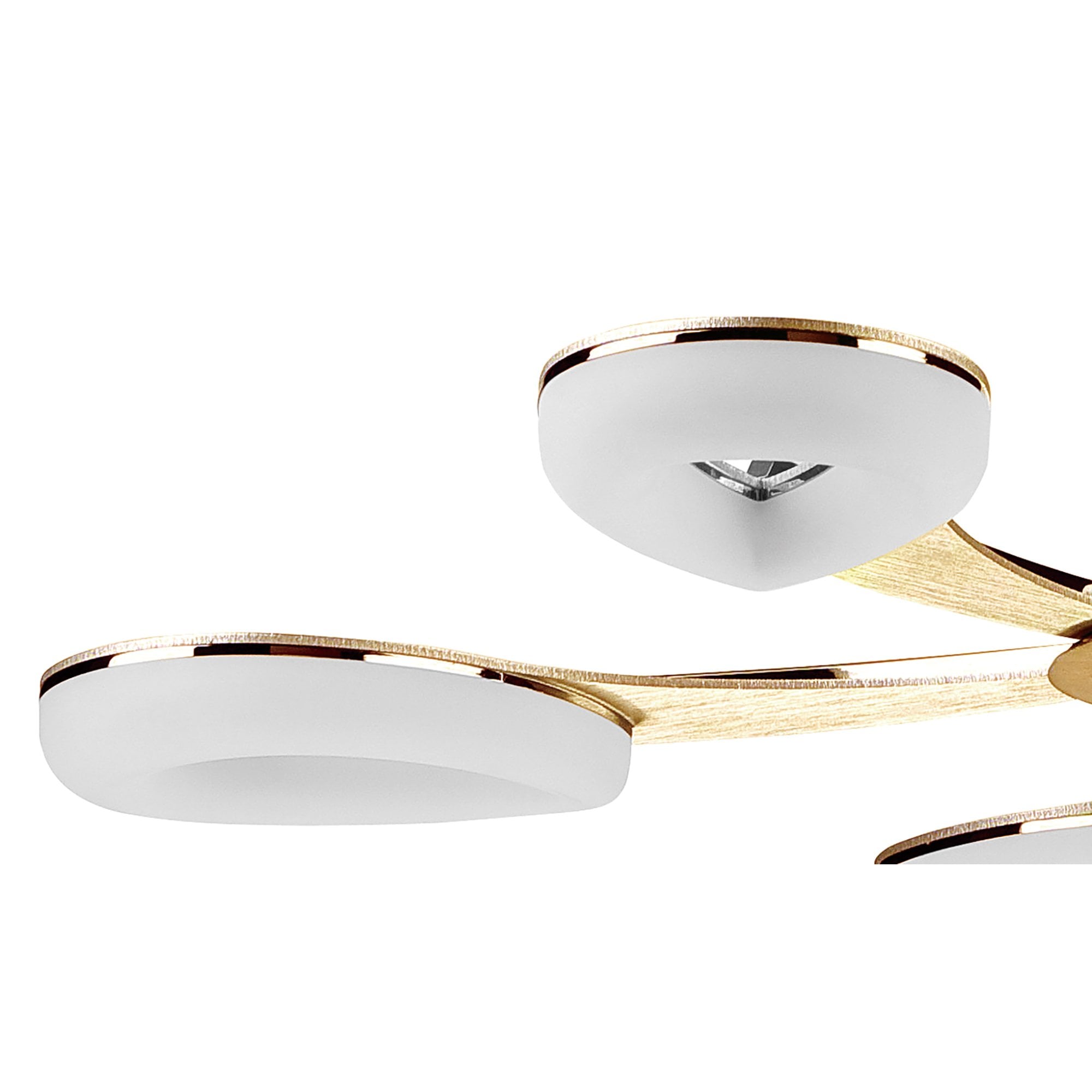 M8272/1 Juno Telescopic 5 Light 30W LED Satin Gold/Frosted Acrylic/Gold