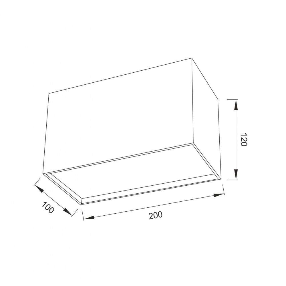 M5632 Kailua Flush Rectangular 2 x GU10 White