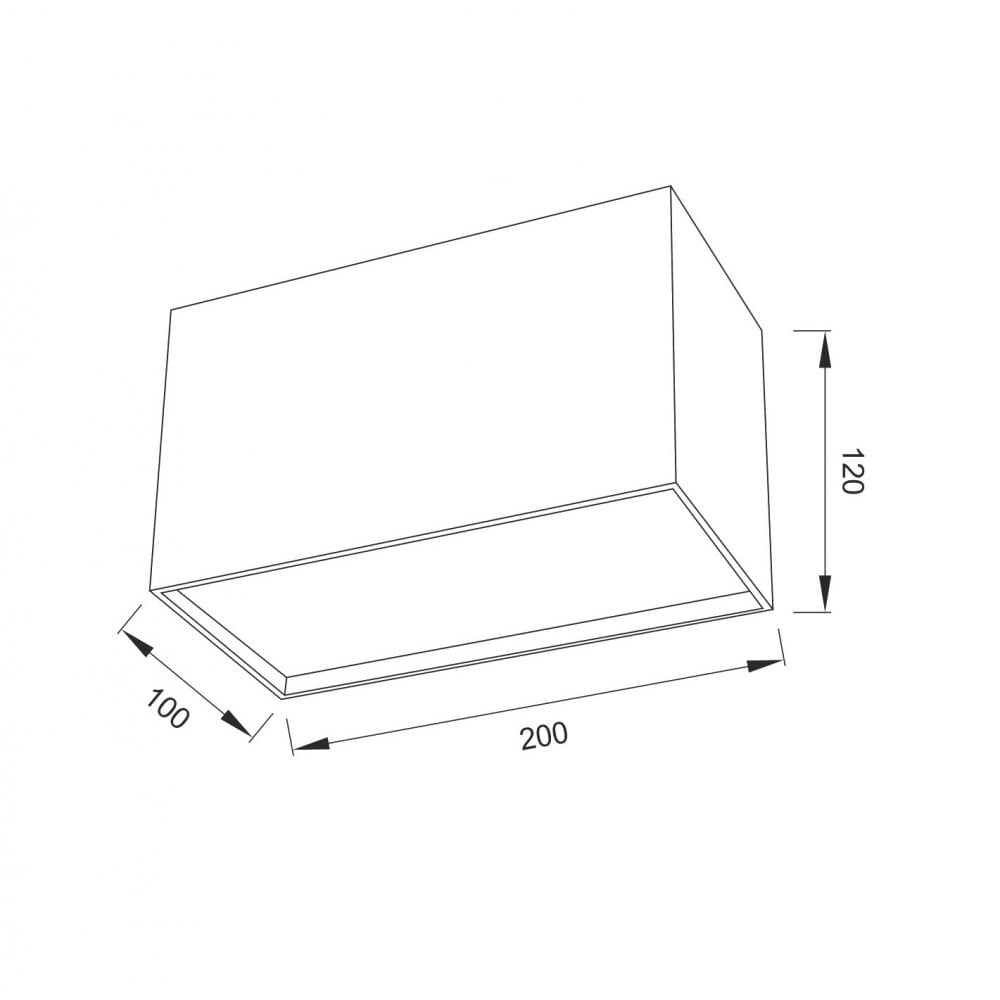 M5630 Kailua Flush Rectangular 2 x GU10 Silver