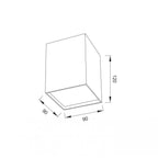M5631 Kailua Flush Square 1 x GU10 Silver