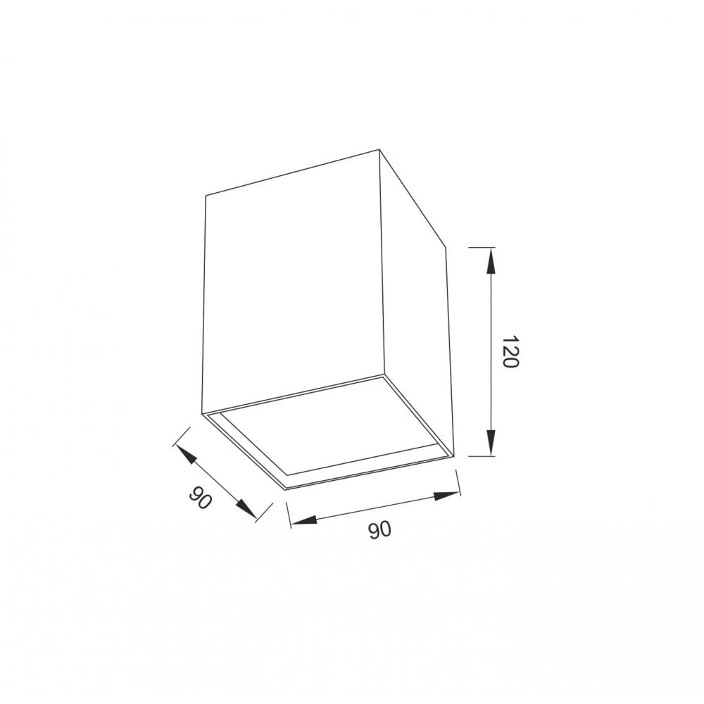 M5631 Kailua Flush Square 1 x GU10 Silver