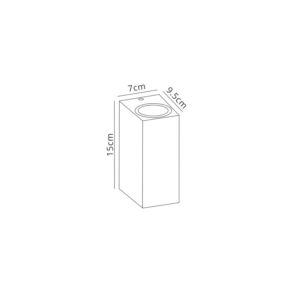 M7471 Kandanchu Outdoor Square Wall Lamp 2 Light Rust Brown