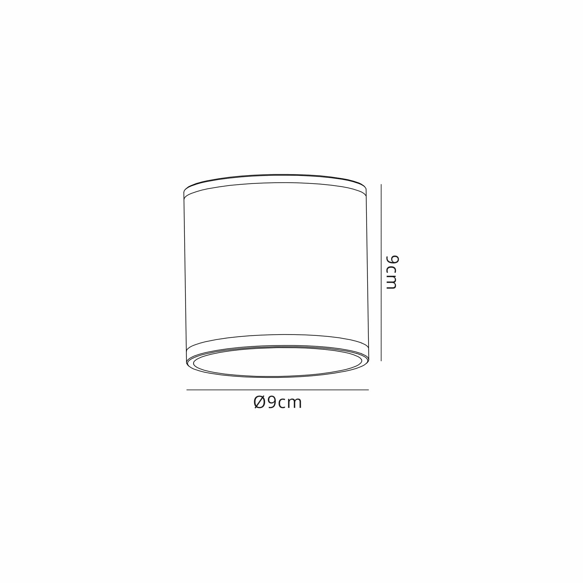 M7904 Kandanchu Outdoor Short Round Ceiling Spotlight 1 Light Sand White
