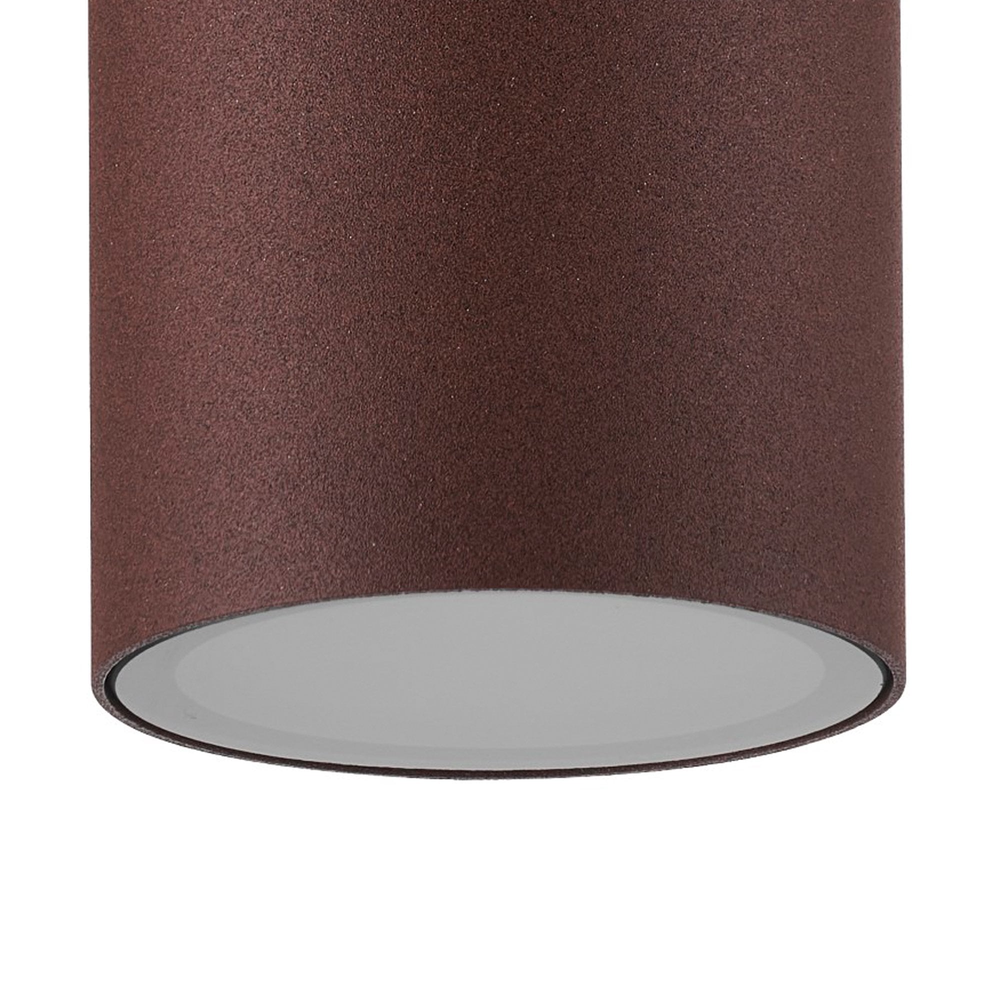 M7907 Kandanchu Outdoor Short Round Ceiling Spotlight 1 Light Rust Brown
