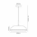 M8149 Kazz Pendant 38cm Round 4 Light Gold