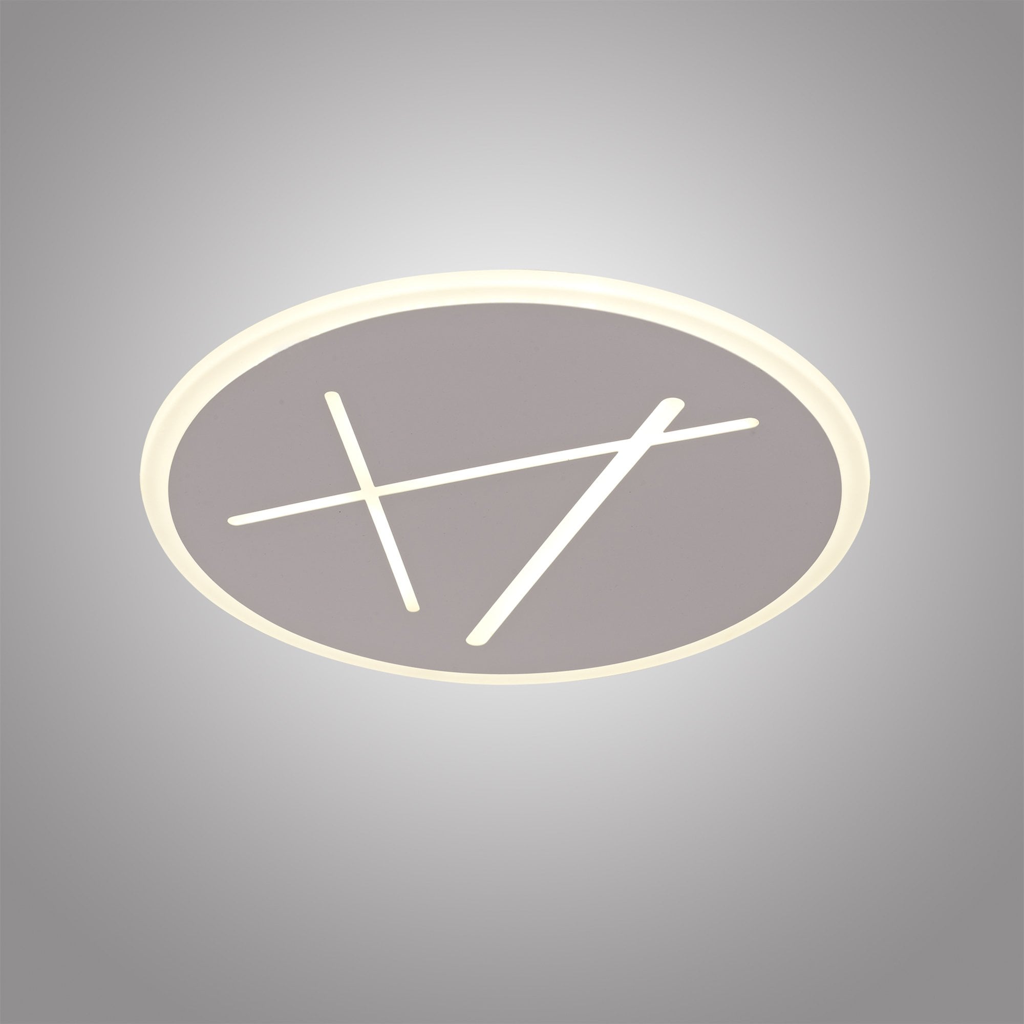 M6673 Kenzo Ceiling 47cm Round 40W LED Sand White