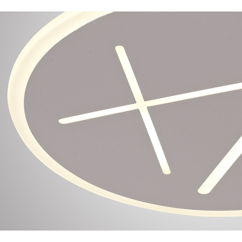 M6673 Kenzo Ceiling 47cm Round 40W LED Sand White