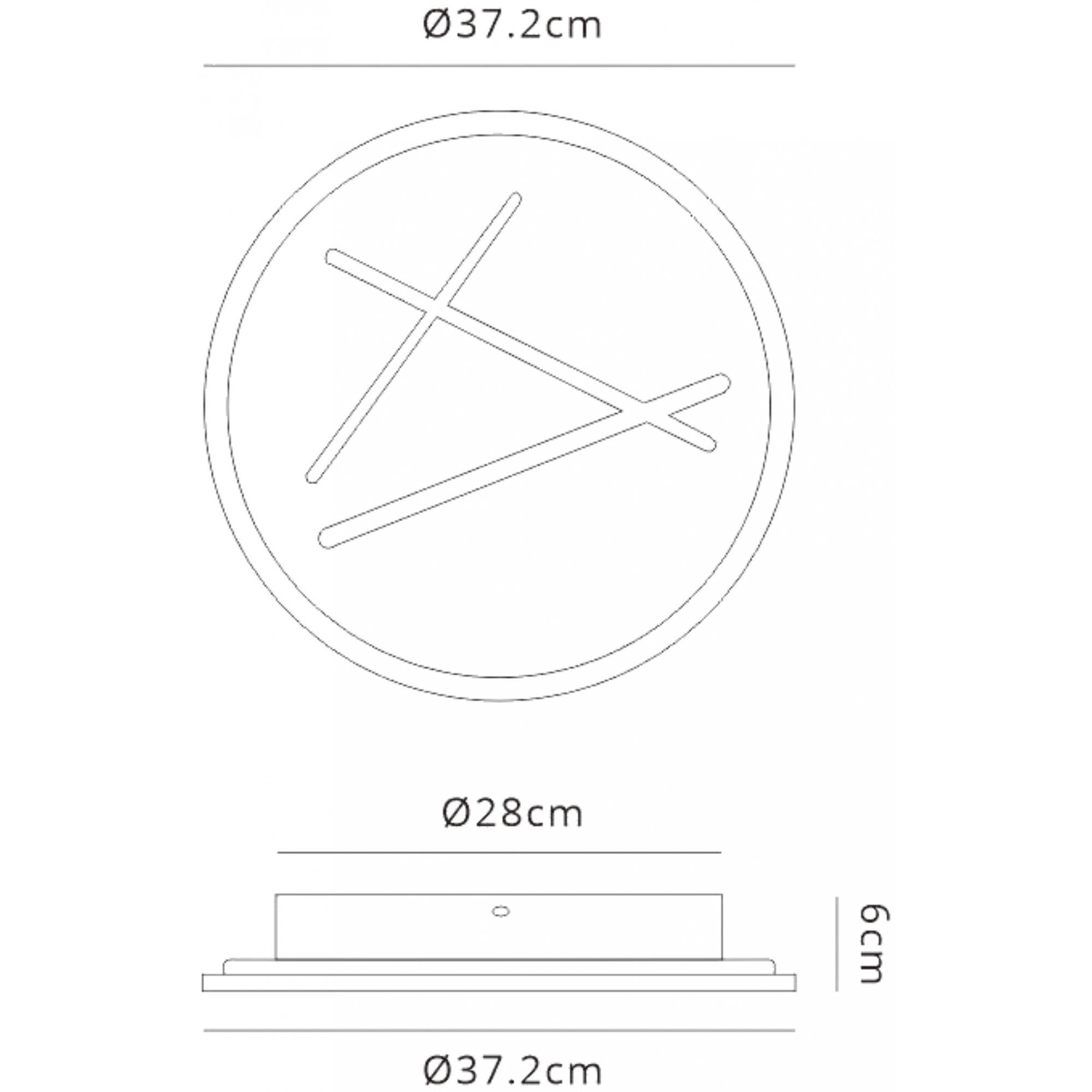 M6672 Kenzo Ceiling 37cm Round 30W LED Sand White
