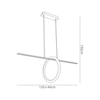 M7193 Kitesurf Loop Under Linear Pendant 30W LED White