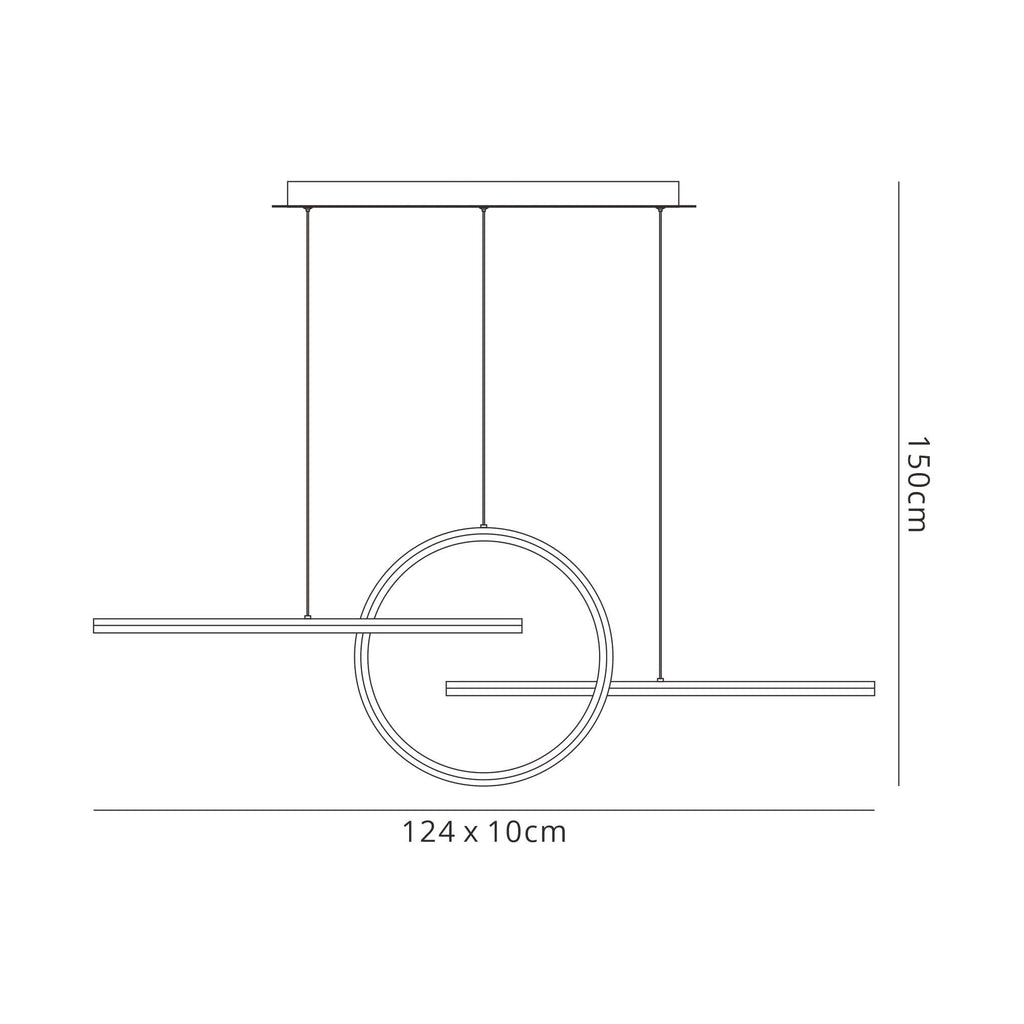 M7190 Kitesurf Centre Loop Linear Pendant 50W LED White
