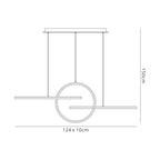 M7190 Kitesurf Centre Loop Linear Pendant 50W LED White