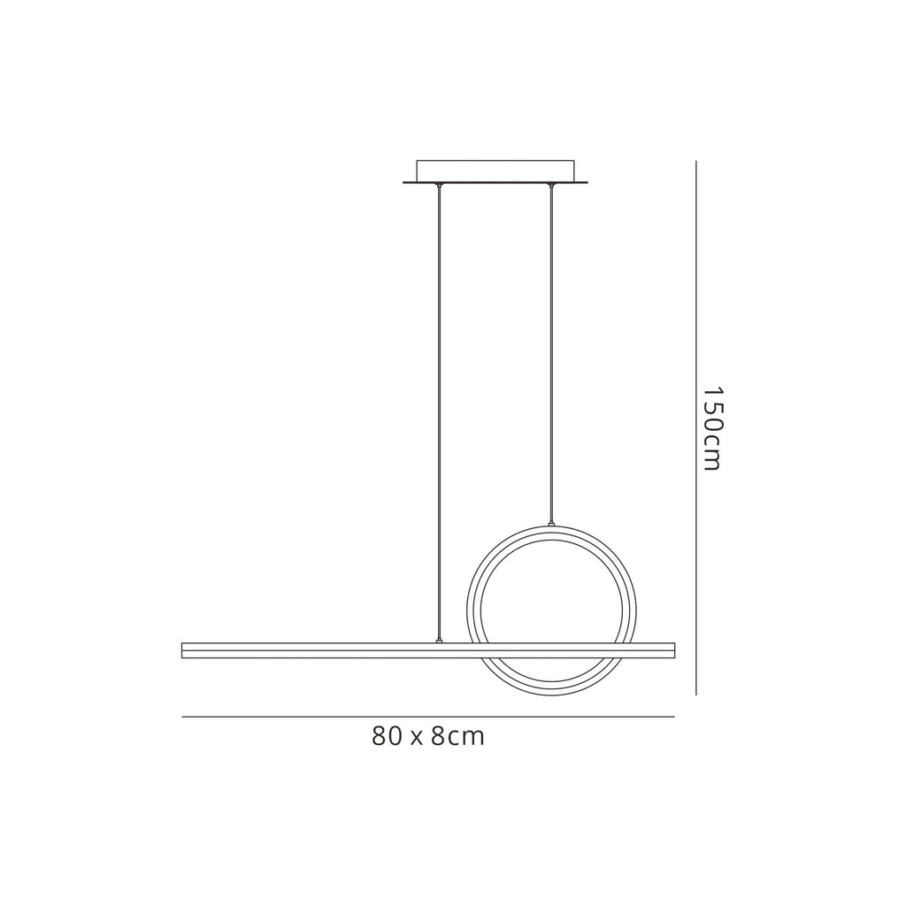 M7192 Kitesurf Loop Over Linear Pendant 30W LED White