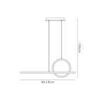 M7142 Kitesurf Loop Over Linear Pendant 30W LED Black