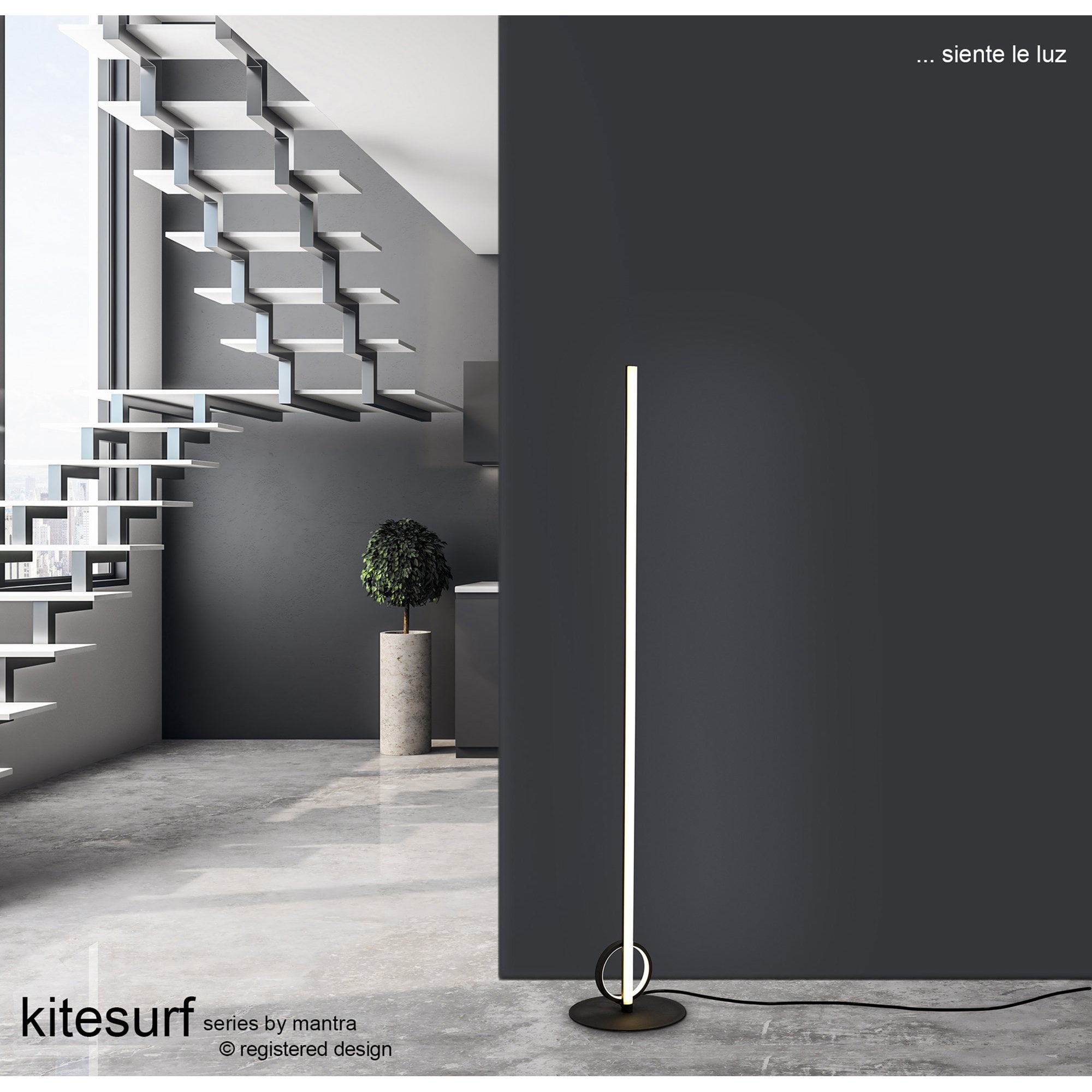 M7142 Kitesurf Loop Over Linear Pendant 30W LED Black