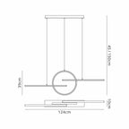 M8206 Kitesurf Centre Loop Linear Pendant Dimmable 50W LED White