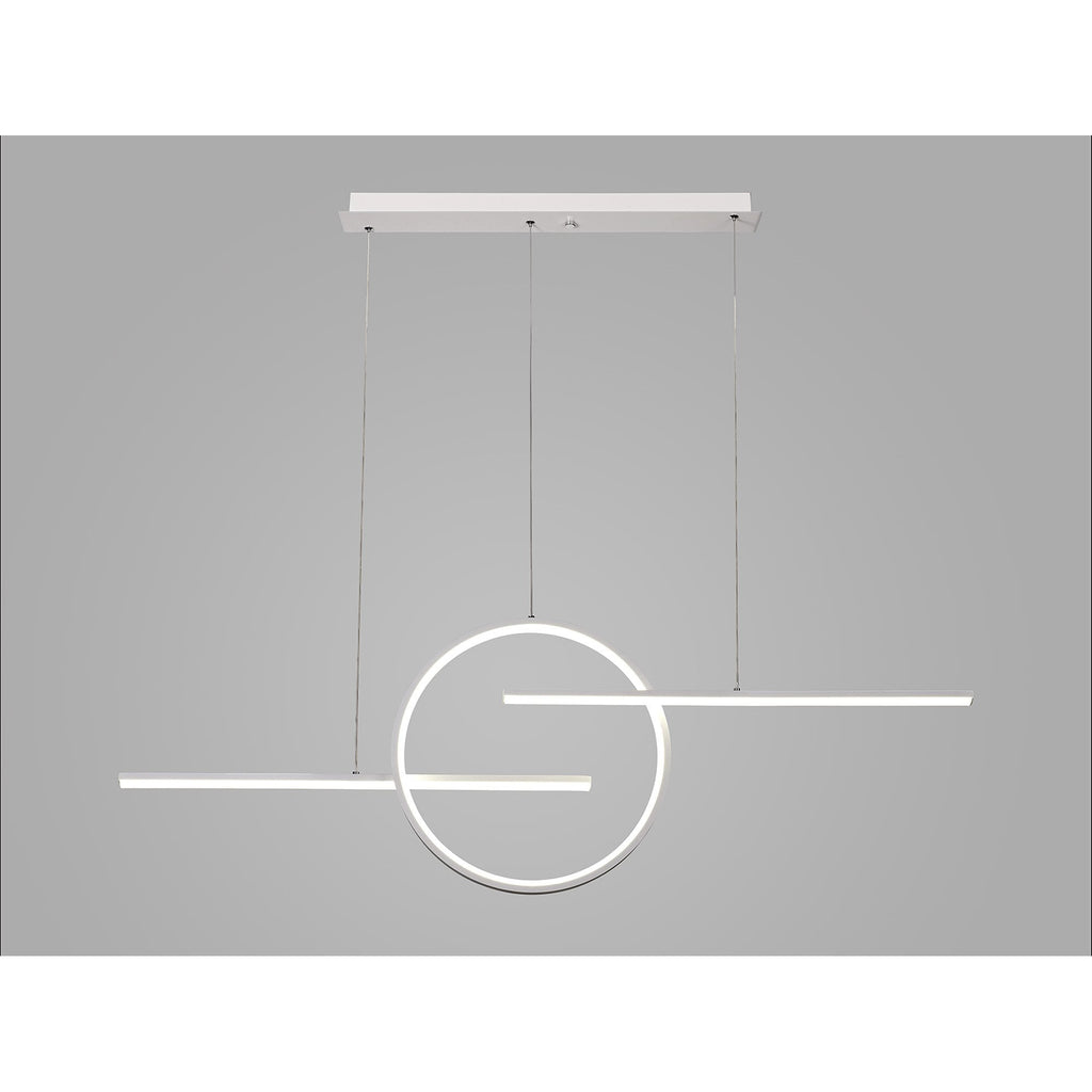 M8206 Kitesurf Centre Loop Linear Pendant Dimmable 50W LED White