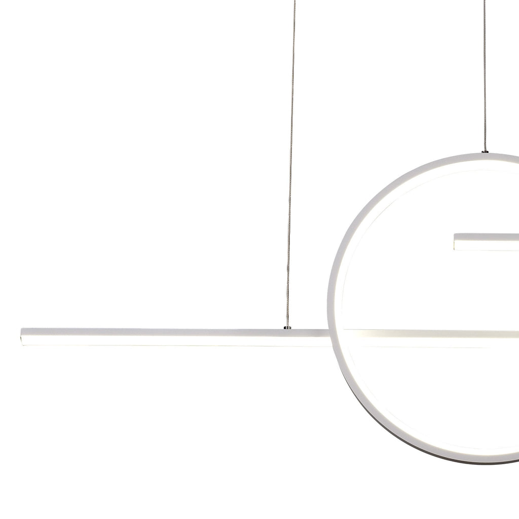 M8206 Kitesurf Centre Loop Linear Pendant Dimmable 50W LED White