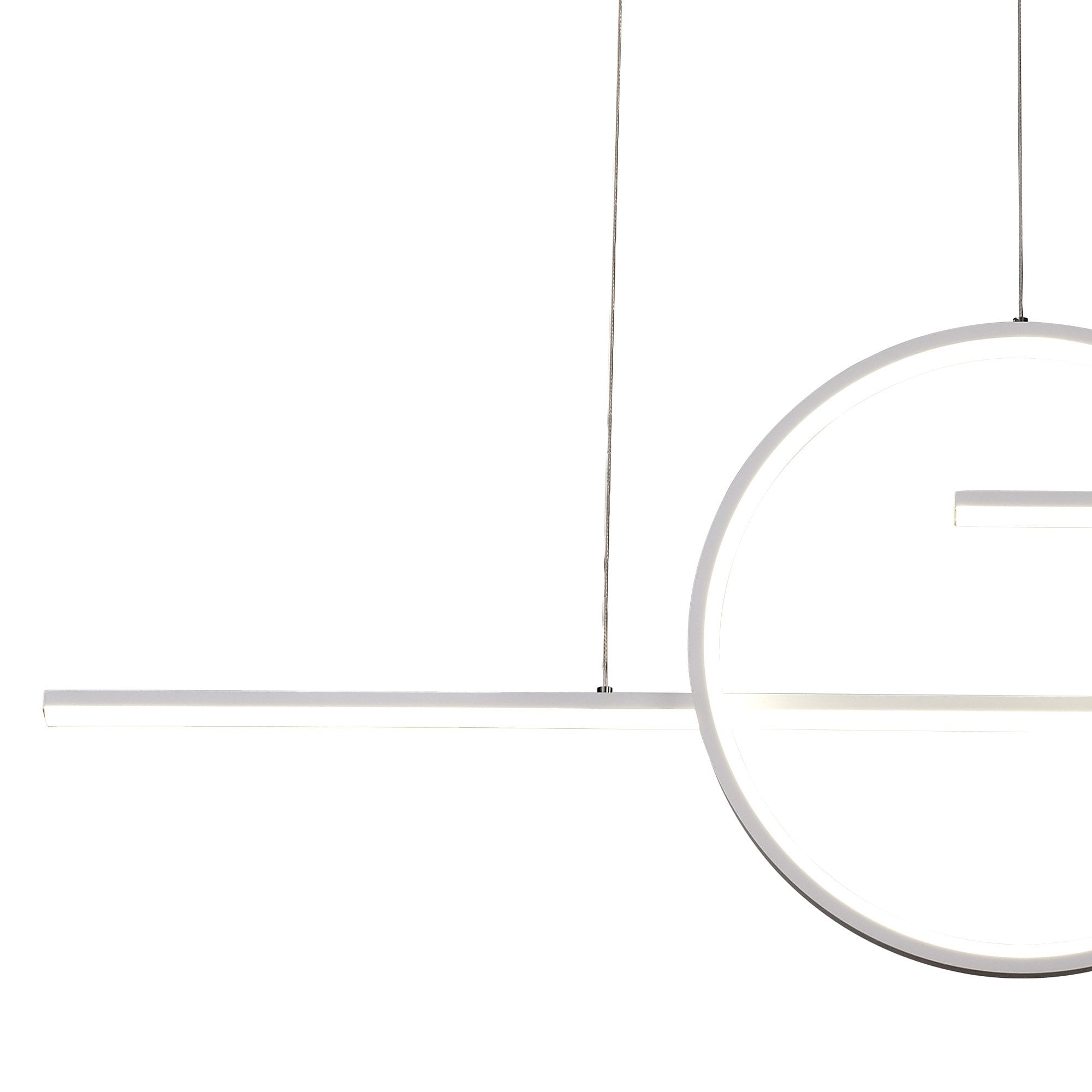 M8206 Kitesurf Centre Loop Linear Pendant Dimmable 50W LED White