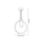 M7191 Kitesurf Double Loop Pendant 48W LED White