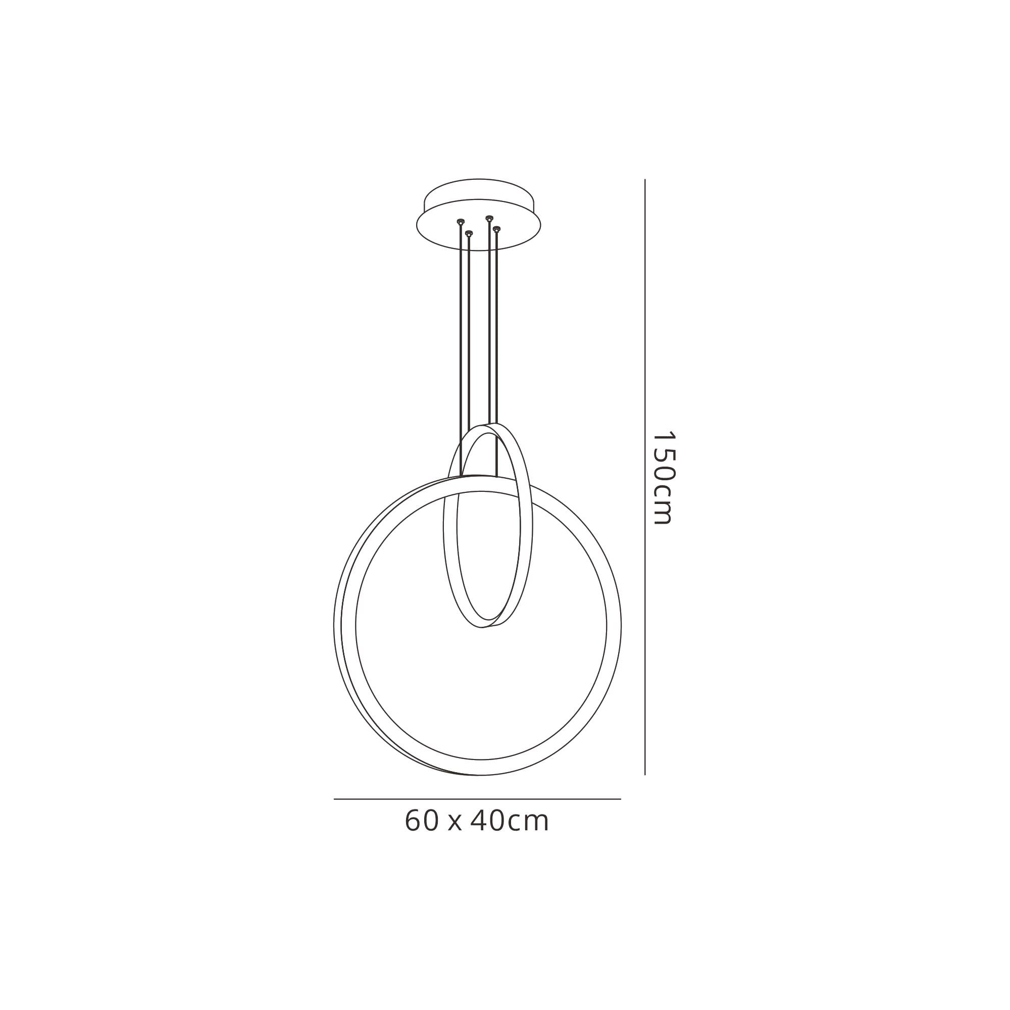 M7191 Kitesurf Double Loop Pendant 48W LED White
