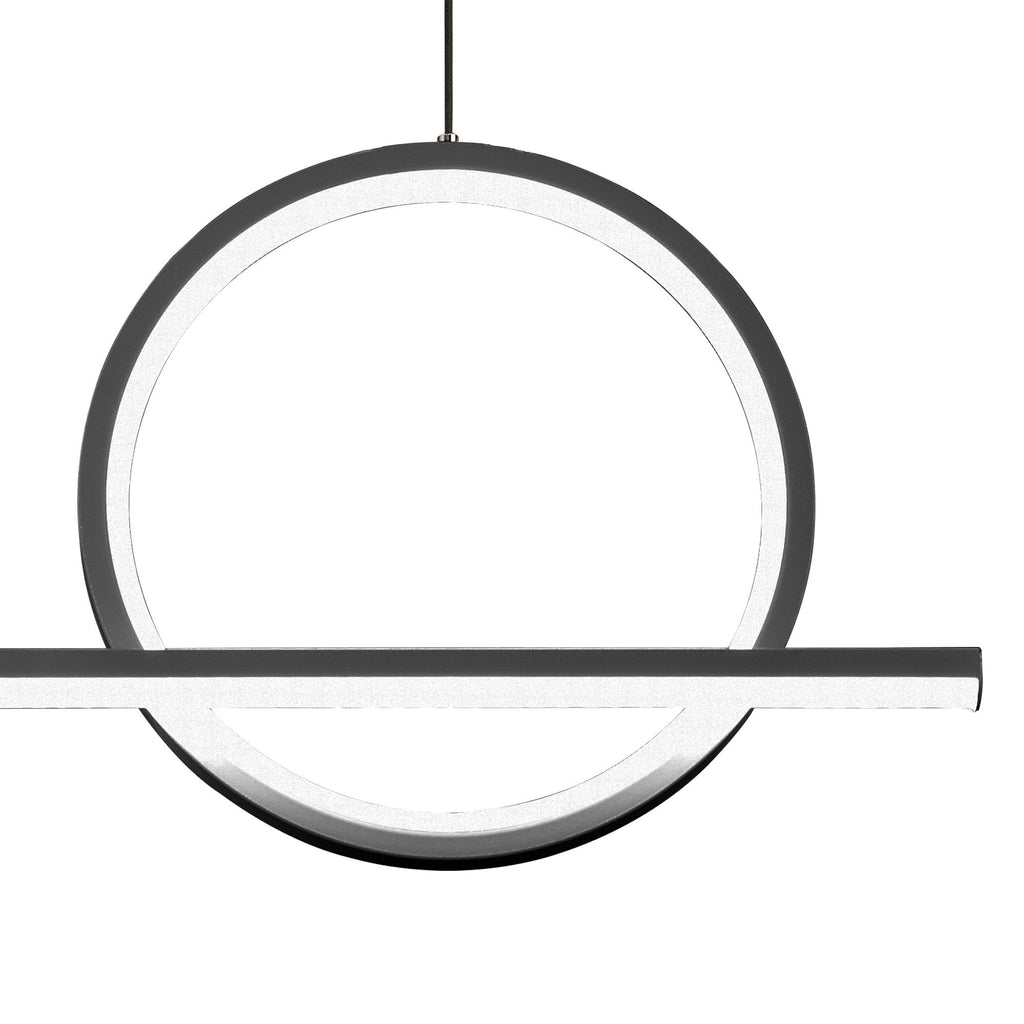 M8207 Kitesurf Loop Over Linear Pendant Dimmable 30W LED Black