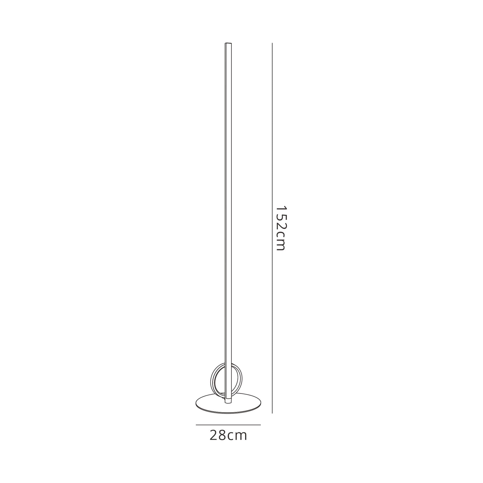 M7146 Kitesurf Floor Lamp 24W LED Black