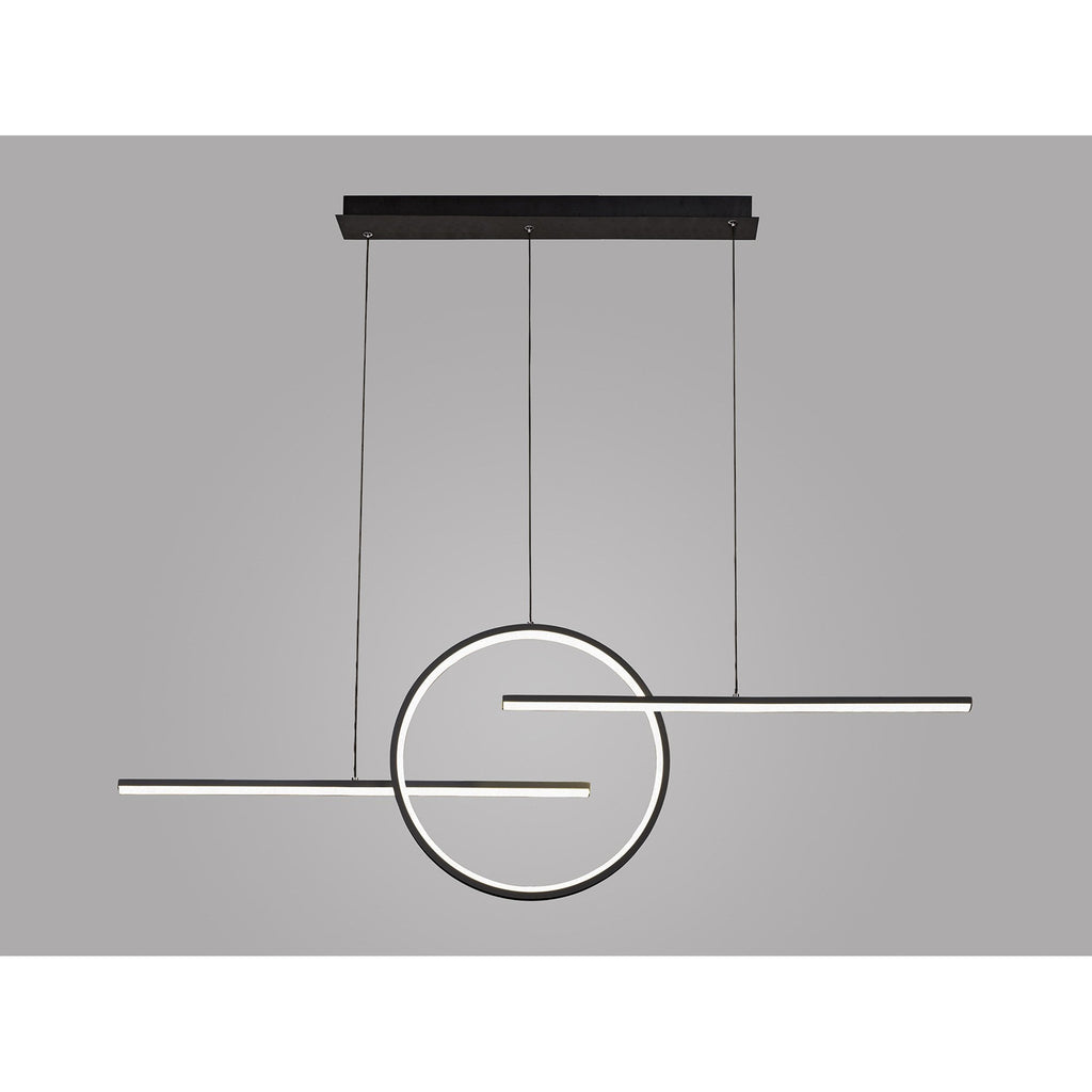 M7140 Kitesurf Centre Loop Linear Pendant 50W LED Black