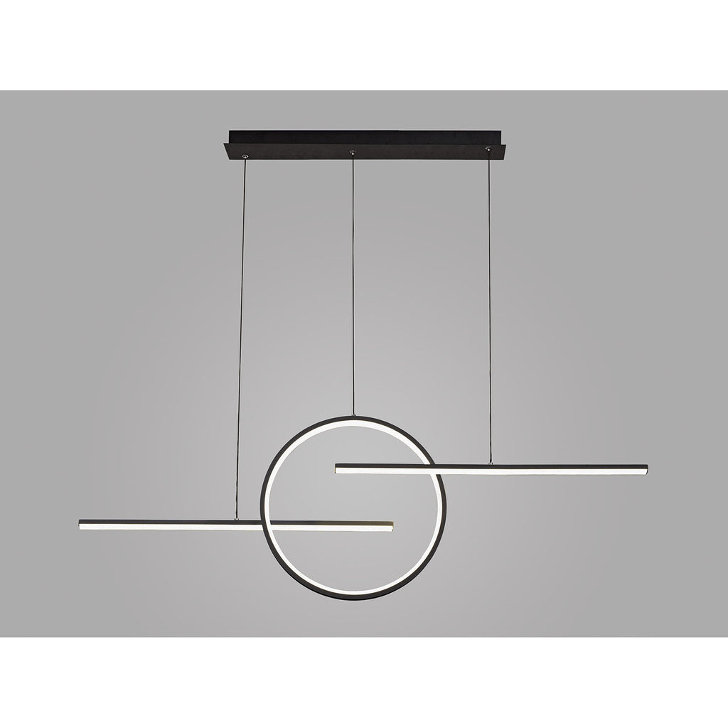 M8205 Kitesurf Centre Loop Linear Pendant Dimmable 50W LED Black