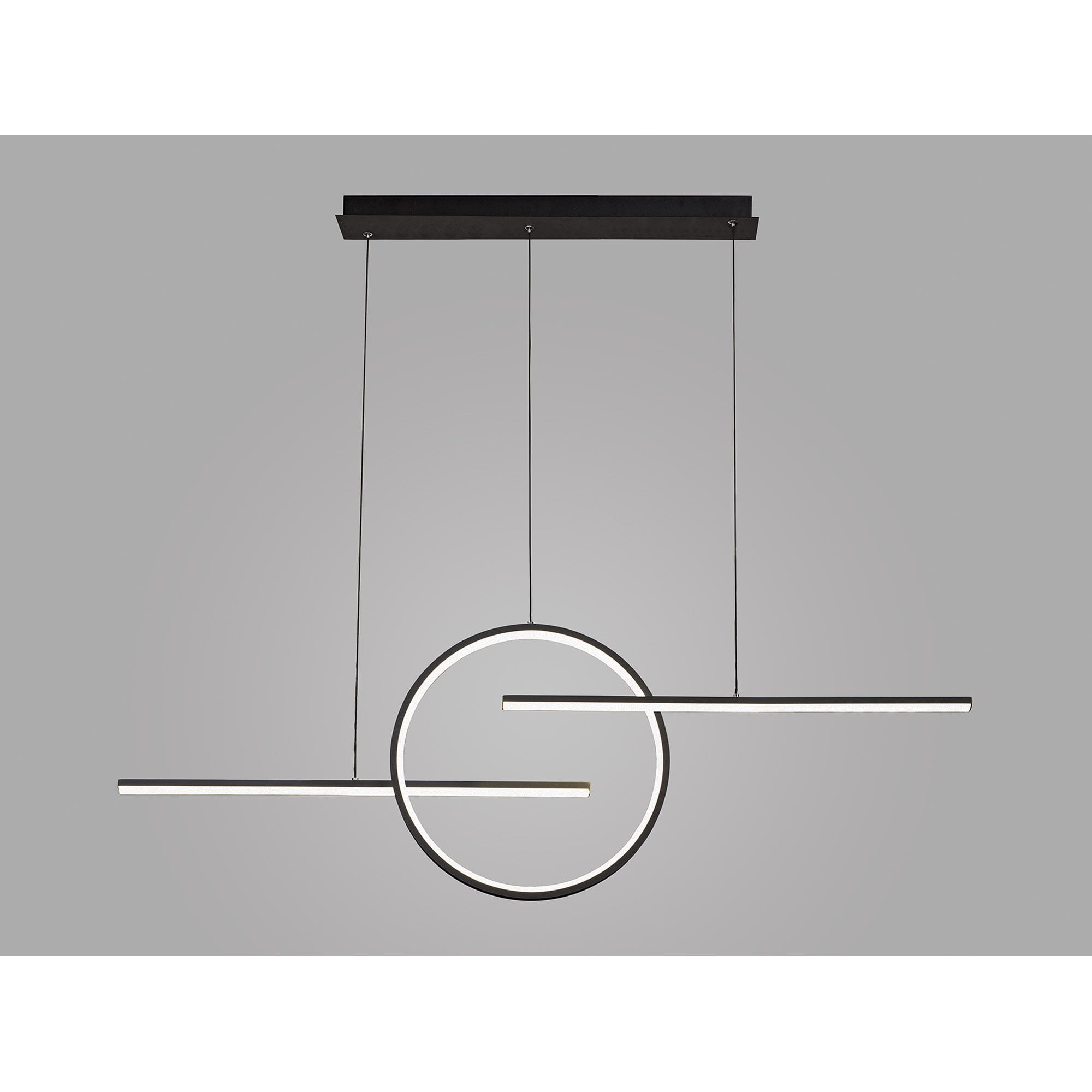 M8205 Kitesurf Centre Loop Linear Pendant Dimmable 50W LED Black